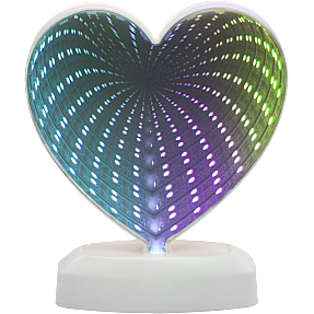 Infinity hjerte bordlampe - multifarvet