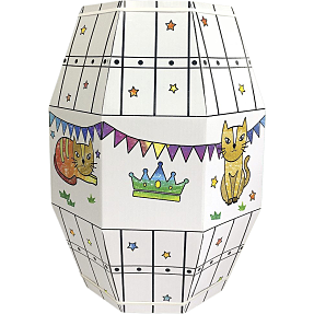 Fastelavns paptønde i pap 18 x 38 cm