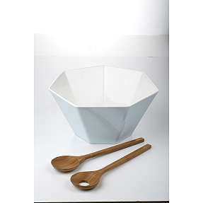 Steel-function Hepta salatskål med bestik - lyseblå