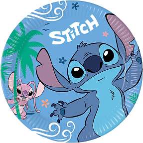 Stitch & Angel paptallerkener Ø: 23 cm 8-pak