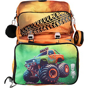 Danpen skoletaske - Monstertruck