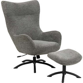 Talgarth lænestol inkl. fodskammel - antracit