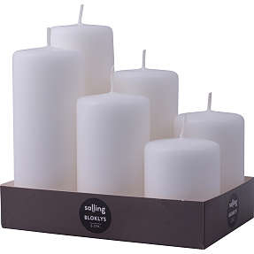 Salling bloklys 5 cm 6-pak - hvid