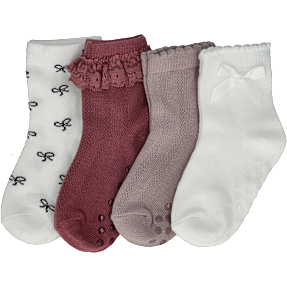 VRS baby 4-pak strømper str. 23/25 - multifarvet