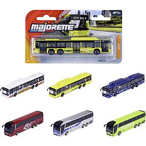Majorette City MAN bus 13 cm - flere varianter - assorteret
