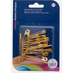 CraftnCreate sikkerhedsnåle 24 stk. - guldfarvet