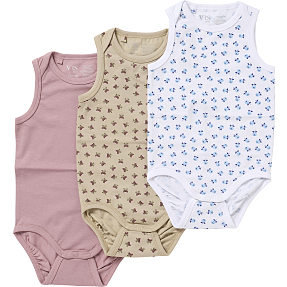 VRS baby 3-pak body str. 56 - multifarvet
