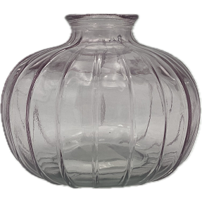 Glasvase rund 8,8 cm - flere varianter - assorteret