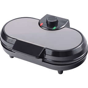 Salling dobbelt vaffeljern - sort/stål