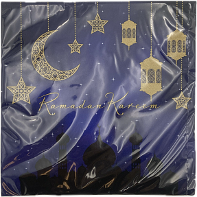 Mønstrede servietter 33x33 cm 20-pak - Ramadan