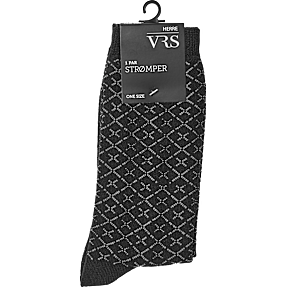 VRS herre strømpe str. onezise - stribet