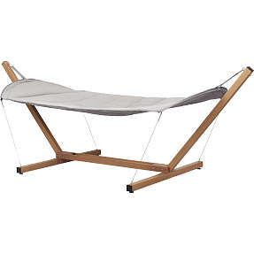 Palermo hængekøje - teak/lys grå