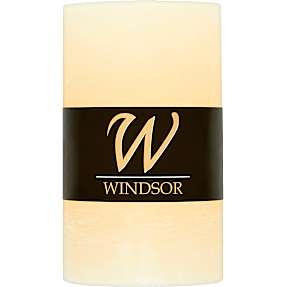 Windsor rustikt bloklys 7x12 cm - elfenben