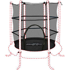 JUMPXFUN Måtte og net Ø: 140 cm