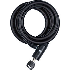 SCO spirallås med nøgle - sort