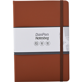 Danpen notesbog PU A5 - brun