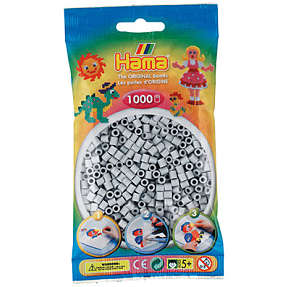 Hama midi perler 1000 stk. - lysegrå