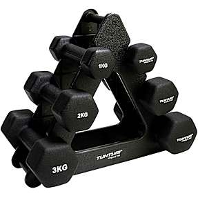 Tunturi neopren håndvægt-stand med vægte