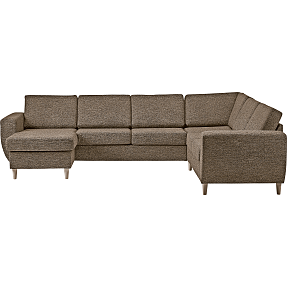 Rom Nordic vendbar hjørnesofa med chaiselong - taupe
