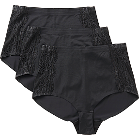 VRS dame 3-pak maxi trusser str. L - sort