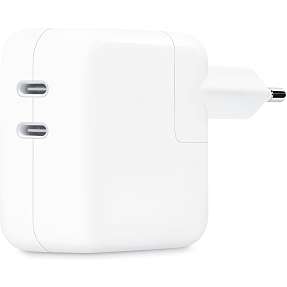 Apple strømforsyning med to USB-C-porte 35 W