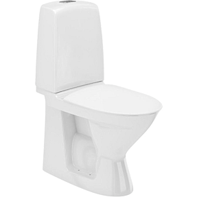 Ifö Spira toilet 6260 med skjult S-lås Rimfree - Hvid excl. sæde