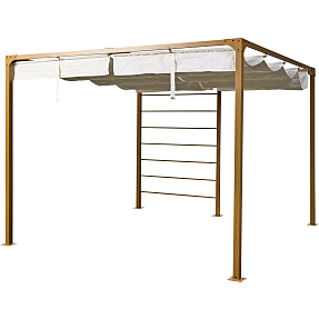 Bali pergola trælook med offwhite cover