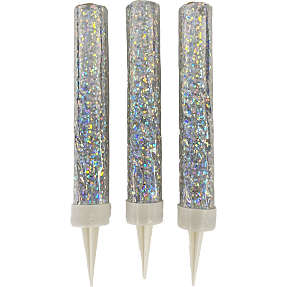 Party fontæne 3-pak - sølvfarvet