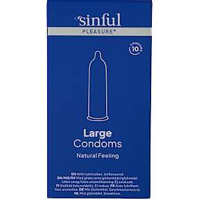 Sinful large kondomer 10 stk