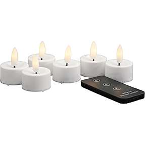 Windsor LED 6-pak plast fyrfadslys - hvid