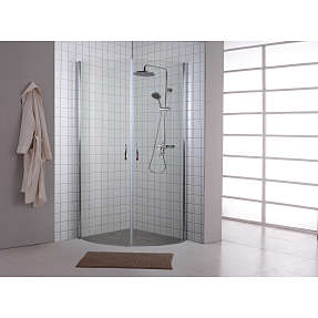 Milobad buet brusedør 2 stk. - klart glas