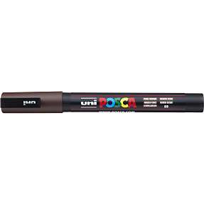 Posca PC3M vandbaseret tusch - mørkebrun