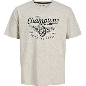 JJ REBEL herre T-shirt str. 4XL - grå