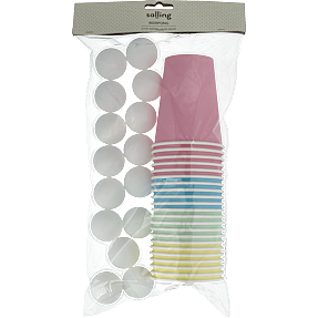 Salling beerpongsæt- pastelfarver