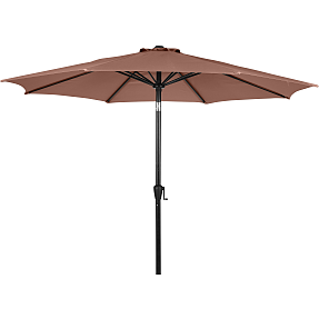 Miami parasol Ø300cm - Sort/clay brown