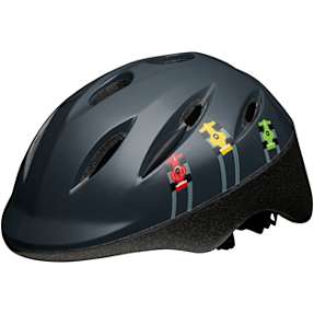 Urban cykelhjelm til børn - grå med biler