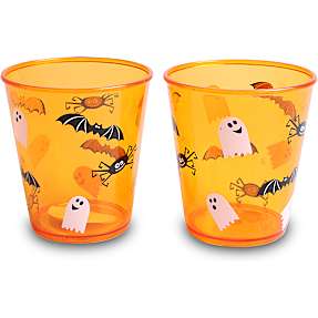 Halloween plastikkrus 2 stk. - orange