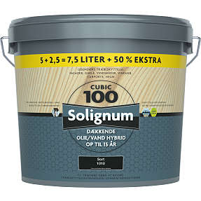 Solignum Cubic 100 træbeskyttelse 7,5 liter - sort