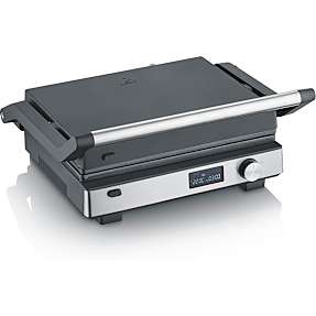 Severin kontaktgrill - sølv/sort