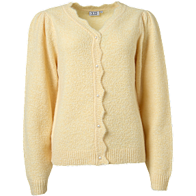 VRS dame cardigan str. L - gul