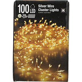 Klyngelys med 100 LED - varm hvid