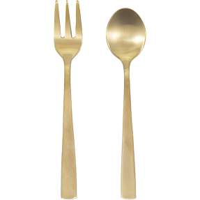 Aida Thor bestiksæt 4 dele - guldfarvet