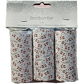 Salling bordbomber H: 10 cm 3-pak - Dannebrog