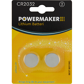 Knapcellebatteri CR2032 2-pak