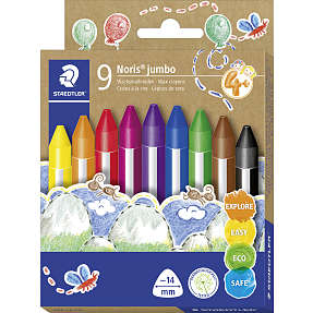 Staedtler Noris Jumbo voksfarve 9-pak