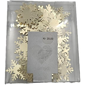 Metal bordpynt snefnug 2 cm 40-pak - guld