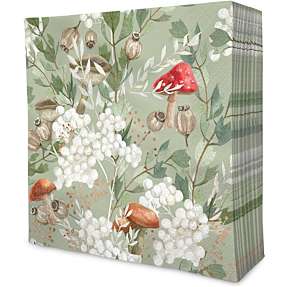 Mønstrede servietter 33x33 cm 20-pak