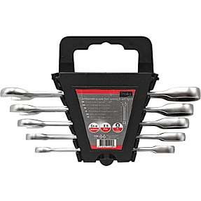 Ringgaffelnøgle m. skraldenøgle sæt