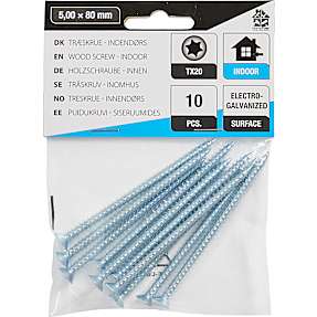 HomeFixer skruer 5.0x80 mm 10 stk