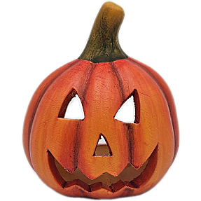 Halloween græskar fyrfadsstager 11x9,5 cm - flere varianter - assorteret